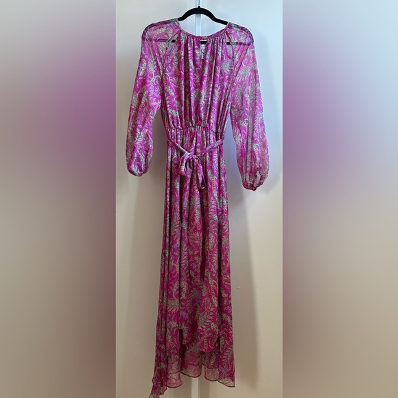 NWT MISA Leila Dress Sz Small Fuschia Paisley - Picture 5 of 12
